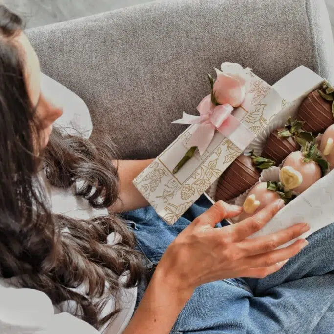 Caja de Fresas con chocolate en bogota