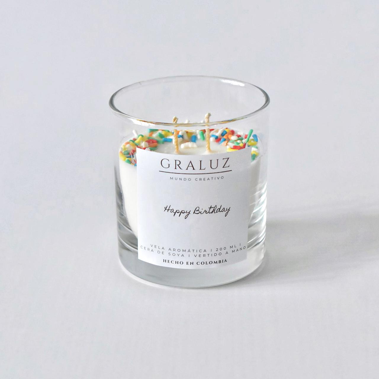 Vela Aromatica de Soya (FELIZ CUMPLEAÑOS / HAPPY BIRTHDAY)