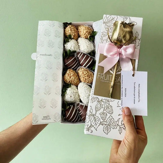 Caja de fresas con chocolate en Bogotá