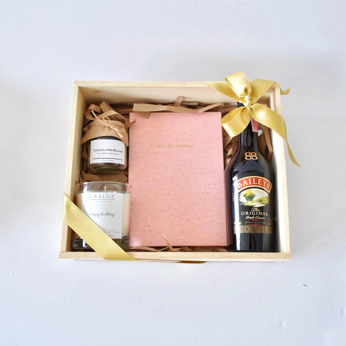 🎁✨ Caja de Regalo Premium para Mujer: Baileys, Chocolates y Detalles que Enamoran 💗🍫