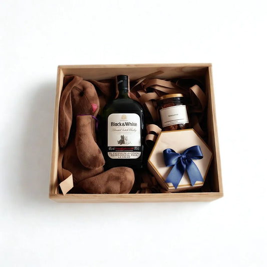 🧸 Detalle con Whisky, Fresas y Osito Amigurumi | Sorpresa con Estilo y Dulzura _ Caja Cosmos