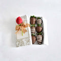 Caja de 6 Fresas premium con chocolate + Rosa Roja