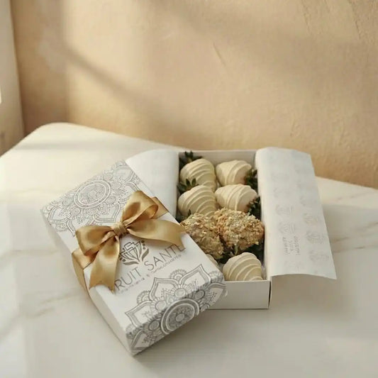 caja de fresas con chocolate blanco a domicilio en bogotá