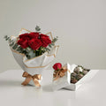 Duo florencia Clásico Inolvidable: Rosas Rojas & Fresas con Chocolate – Set Compacto Premium
