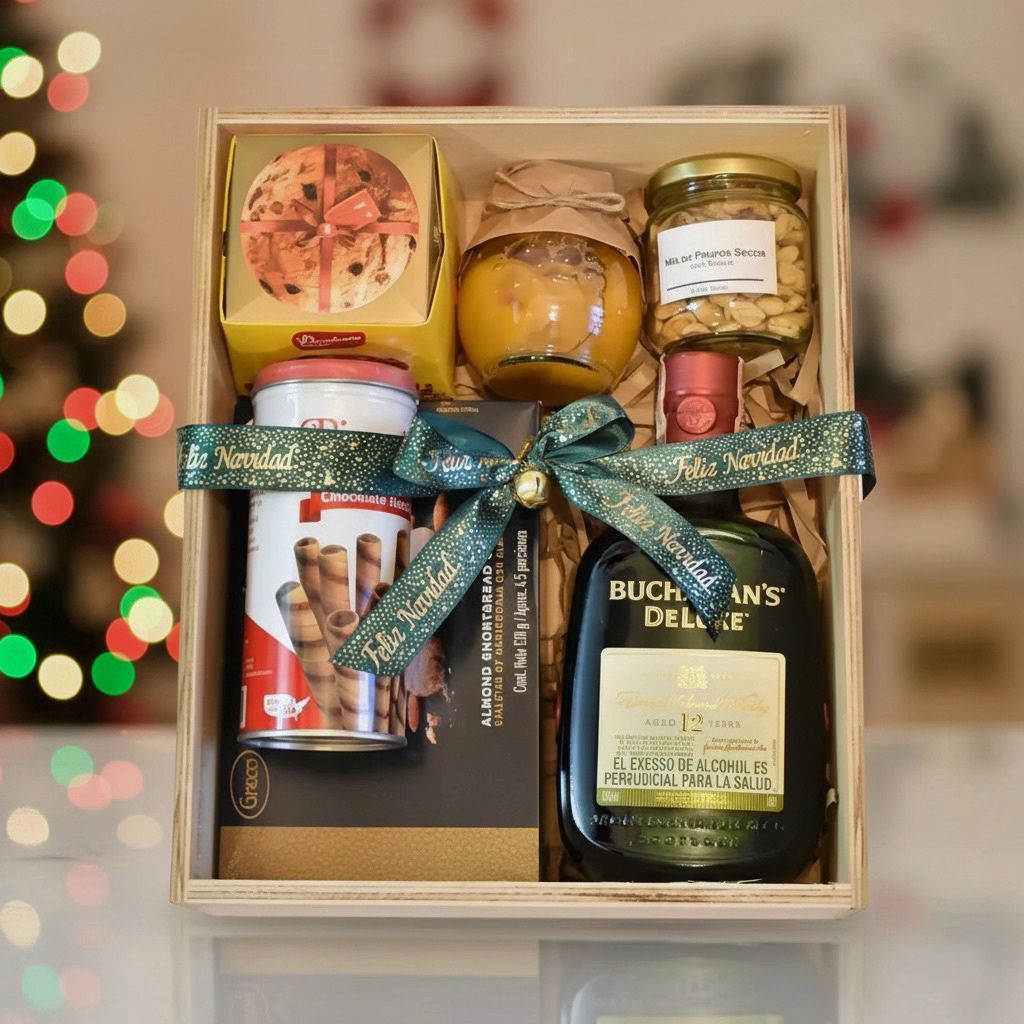 ancheta navideña con whisky