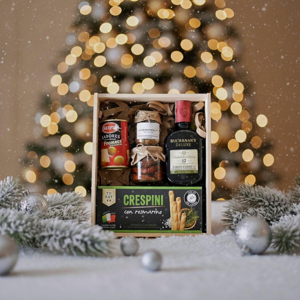 ancheta navideña con productos gourmet en bogota