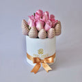 💜Luxury Tentacion tonos lila: Arreglo de Rosas y fresas con chocolate