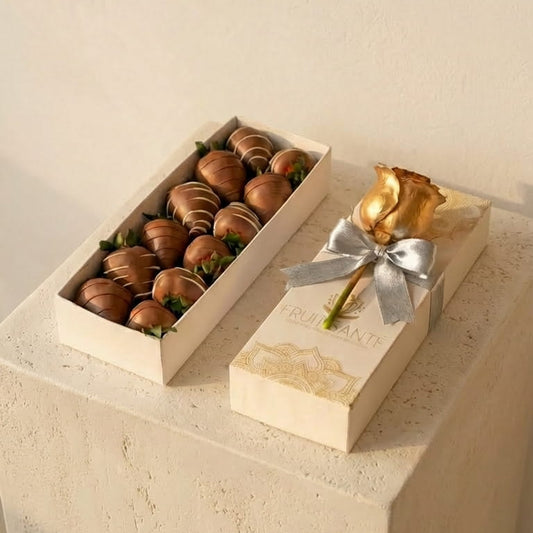 Caja de fresas con chocolate en bogotá