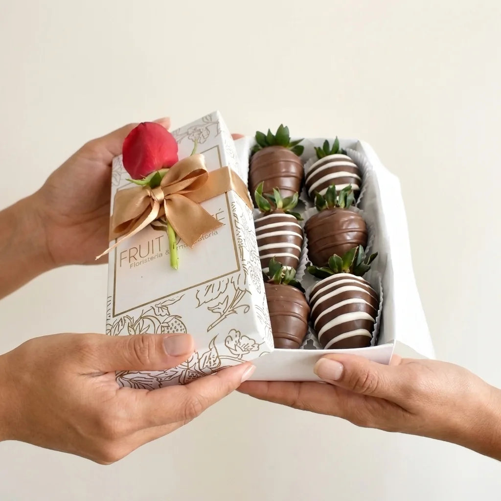 caja de fresas con chocolate a domicilio