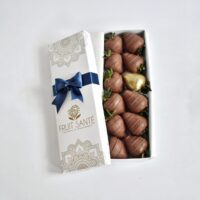 Caja de 12 Fresas premium con chocolate (Stile Elegance)