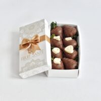 Caja de 8 Fresas premium con chocolate + Chocomensaje