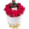 Caja de lujo con Rosas y licor