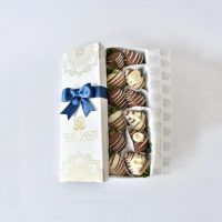 Caja de 12 Fresas premium con chocolate + chocomensaje