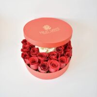 Caja cilindrica de rosas (luxury Romeo)